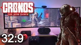 Cronos The New Dawn on a Samsung Odyssey 49" OLED with RGB backlights and a 8bitdo pro 3 Controller
