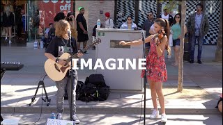 HER REACTION WHEN HE SINGS!! | Imagine John Lennon | Oscar Stembridge &amp; Karolina Protsenko