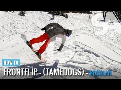 How to Front Flip on a Snowboard - (Regular) Tamedogs Trick Tip