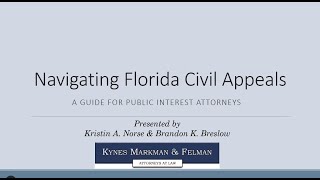 Navigating Civil Appeals in Florida: A Guide for Public Interest Attorneys
