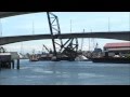 Spokane St. Swing Bridge opens and closes for Barge and Tug Boats