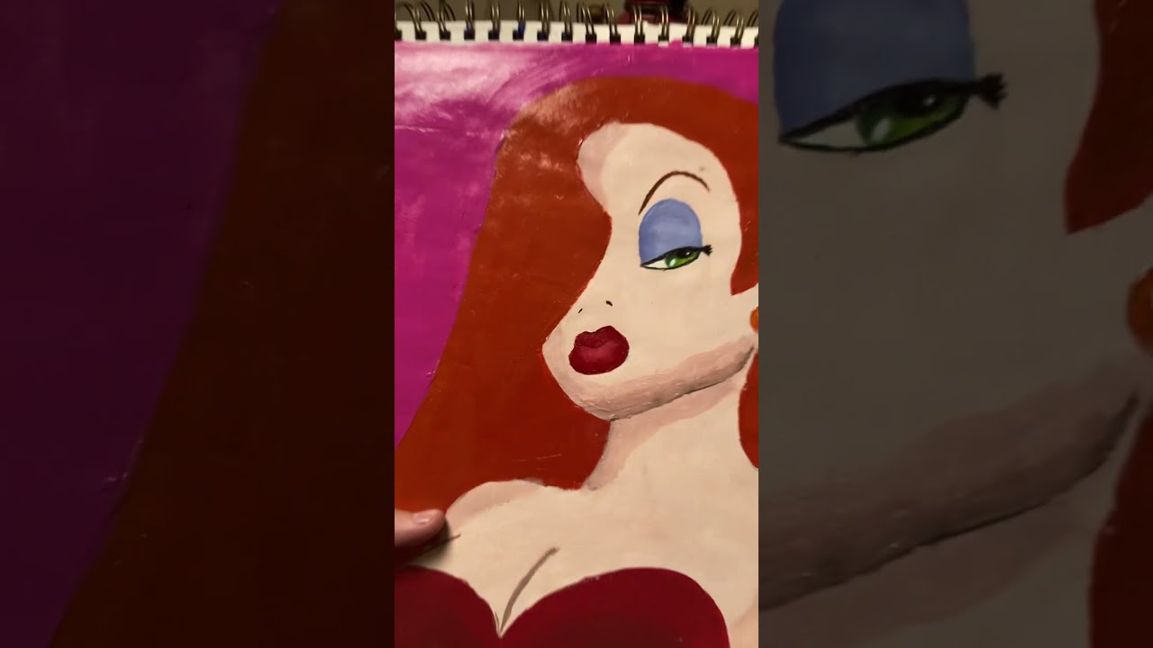 Painting Jessica Rabbit #art #paintingart #painting #whoframedrogerrabbit #1980smovies #olddisney