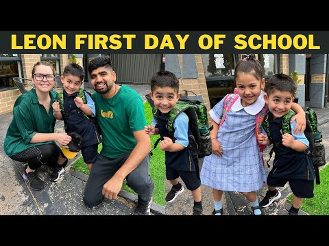 LEON FIRST DAY OF SCHOOL | EXCITED | LOVELEEN VATS & COURTNEY VATS