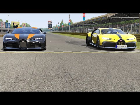 Bugatti Chiron Pur Sport vs Bugatti Chiron Super Sport 300+ Round 2 at Monza Full Course