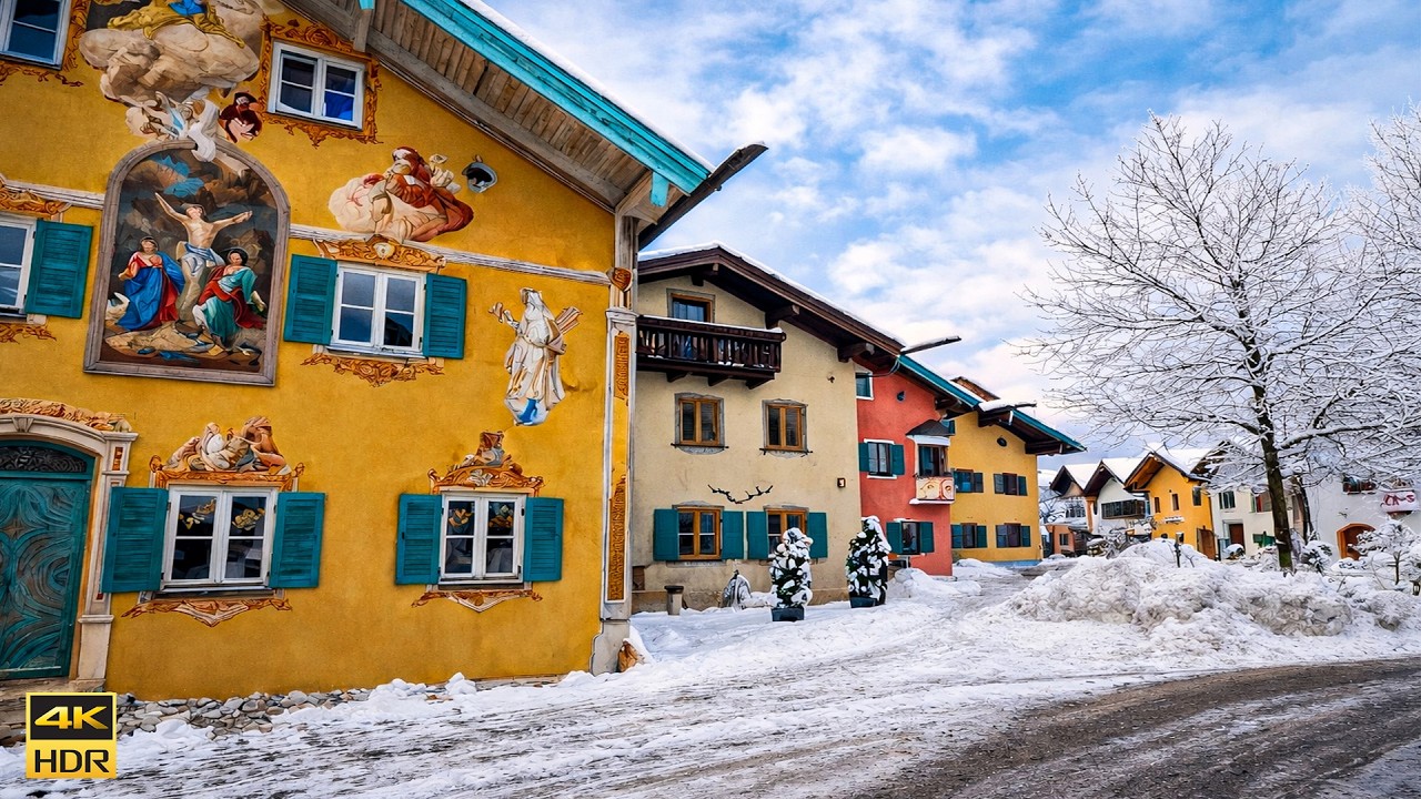 Mittenwald After Heavy Snow Fall❄️| Germany's Most picturesque Town 4K 60 FPS❄️