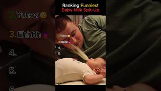 Ranking Funniest Baby Milk Spit up Moments #babyshorts #spitup #ranking