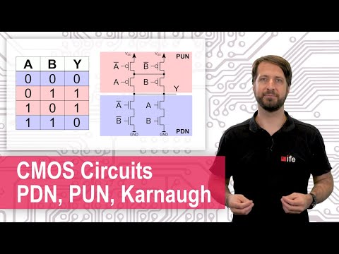 CMOS Circuits - Pull Down and Pull Up Network, PDN, PUN, Karnaugh Map, Digital Logic, NOT, NAND, XOR