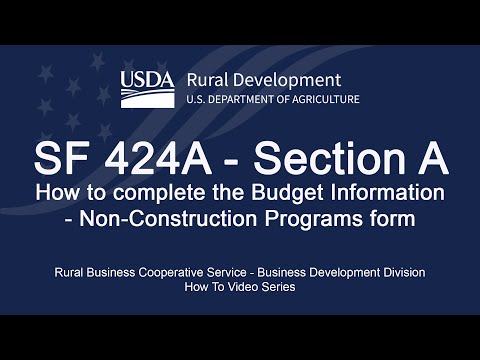 Completing An Sf424 And 424a