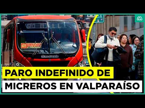 Micreros de Valparaíso iniciaron paro indefinido por deudas y alza del combustible