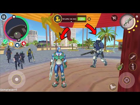 Rope Hero Mafia City Wars (Rope Hero Fight Fireman Police Man on Horse Swing)  - Android Gameplay HD