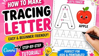 How to make tracing letter in Canva