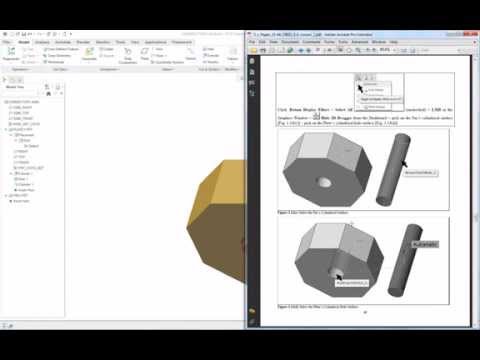 Lesson 1 pt3 Creating a simple assembly (Plate Asm) using PTC Creo Parametric 3.0