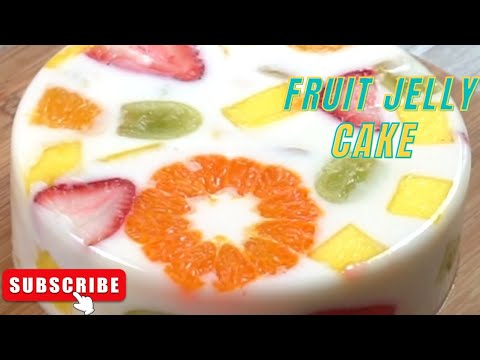 Fruit Yogurt Jelly Cake Recipe | Just Need Fruit And Yoghurt | Fruit Jelly Dessert 🍨 🥝🍇🍓🍊