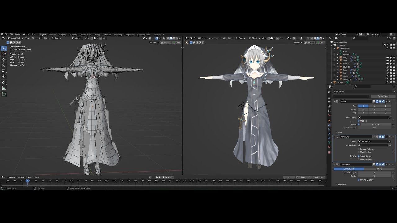 Honjou Nia 约会现场 3D 模型