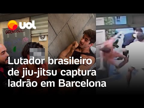 Lutador brasileiro de jiu-jitsu captura ladrão em Barcelona, na Espanha, e vídeo viraliza; assista