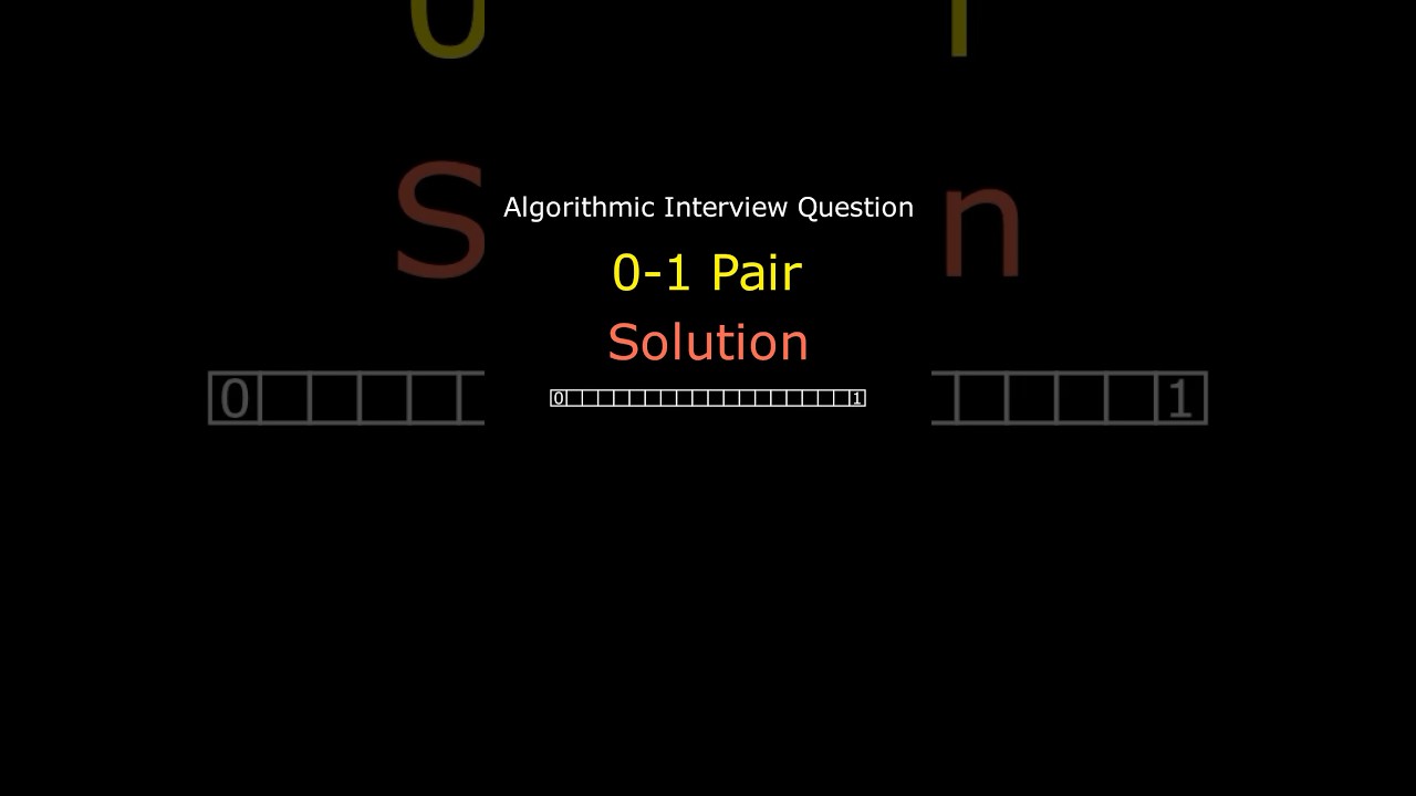 0-1 Pair puzzle: solution
