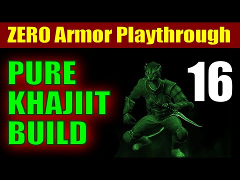 Skyrim PURE KHAJIIT Walkthrough ZERO ARMOR RUN -  Part 16, Getting the Drop on Chillwind Depths