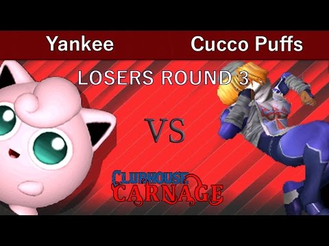 Clubhouse Carnage Melee  LOSERS ROUND 3 - Yankee (Jigglypuff) vs Cucco Puffs (Sheik)