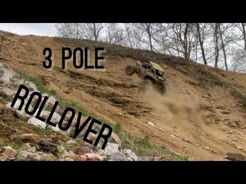 Polaris RZR 1000XP Rolls Down 3 Pole at Rush Off-Road Anniversary Bash