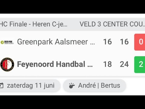 Feyenoord Handbal C1 Greenpark Aalsmeer NK Kwalificatie Finale🏆