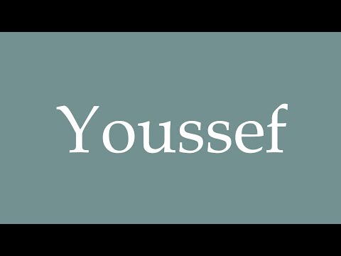 How to Pronounce ''Youssef'' Correctly in French