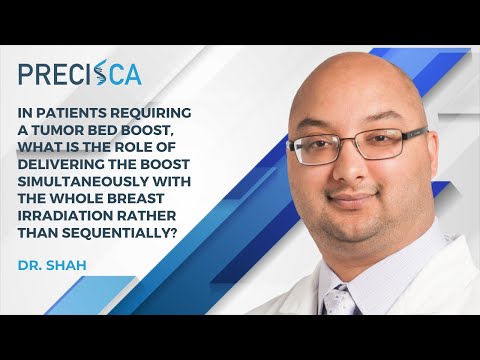 What is the role of tumor bed boost simultaneously vs. sequentially with whole breast irradiation?