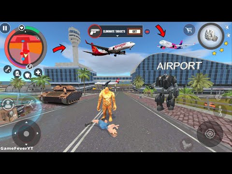 Stone Giant (Stone Man Fight Secret Waterway on Airport) Airplane Fly on City - Android Gameplay HD