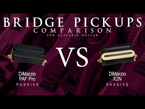 DiMarzio PAF PRO vs X2N - Passive Bridge Guitar Pickup Comparison Tone Demo