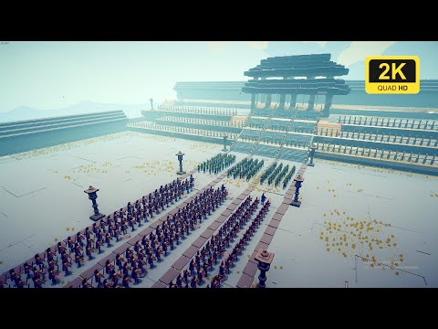 100x SPARTA ARMY ATTACK SAMURAI CASTLE - Totally Accurate Battle Simulator TABS