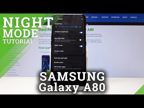 How to Enable Night Mode in SAMSUNG Galaxy A80 - Eye Protection