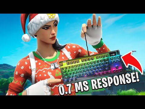 Trying out the FASTEST Keyboard in Fortnite!