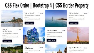 CSS order property | Image and text side by side | flex order CSS | Bootstrap | Responsive
