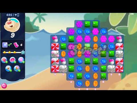 Candy Crush Saga Level 495 | All Level Gameplay Android,iOS - NEW UPDATE