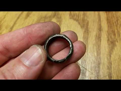 Emergency project - Damascus ring for a friend's wedding
