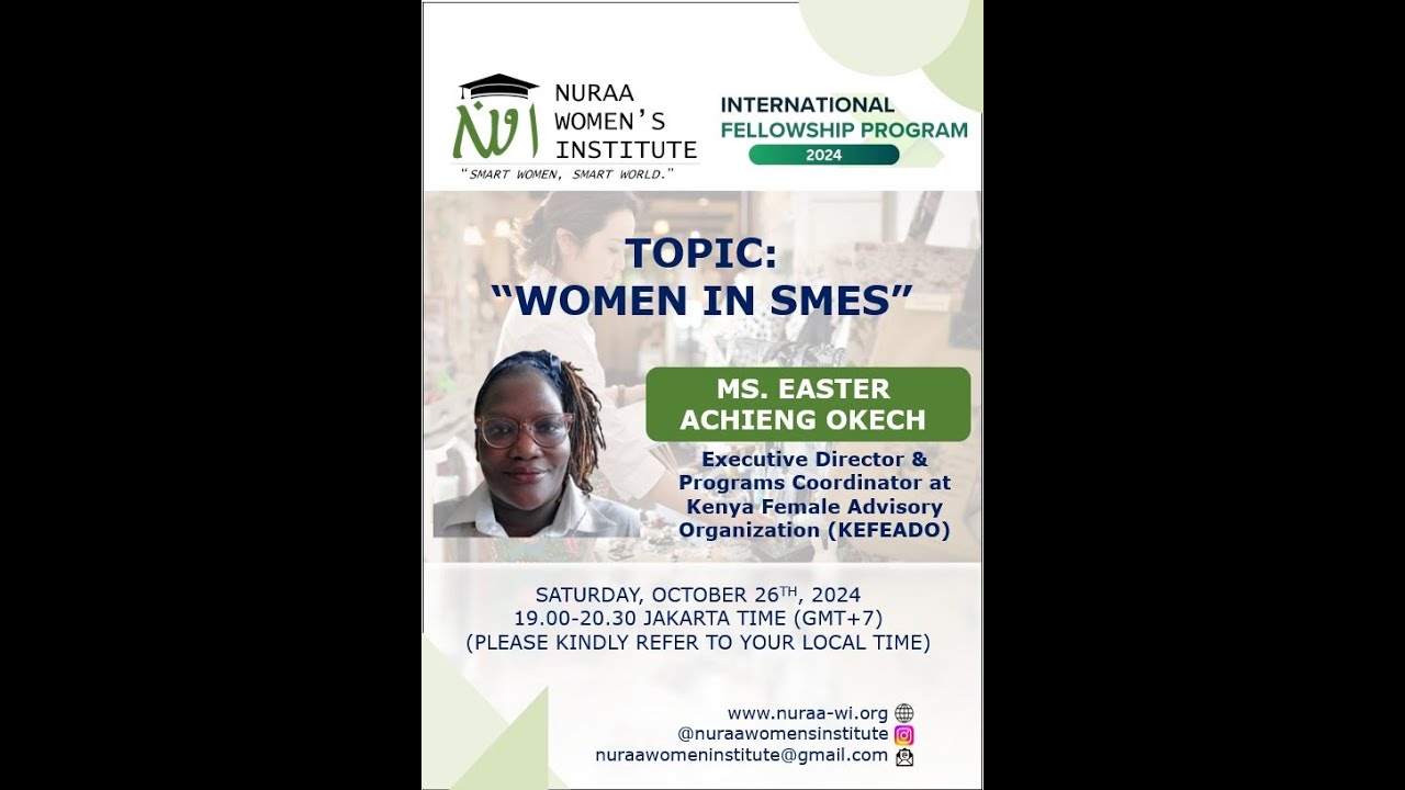 Video Record of NWI 2024 International Fellowship Program Session 2: "Women in SMEs"
