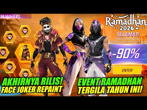 SE-GILA INI?! 😱 EVENT RAMADHAN FREE FIRE 2026 | FACE JOKER REPAINT RILIS & DISKON 90%