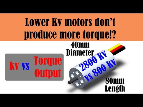 Comparing Brushless Motor Torque vs Kv