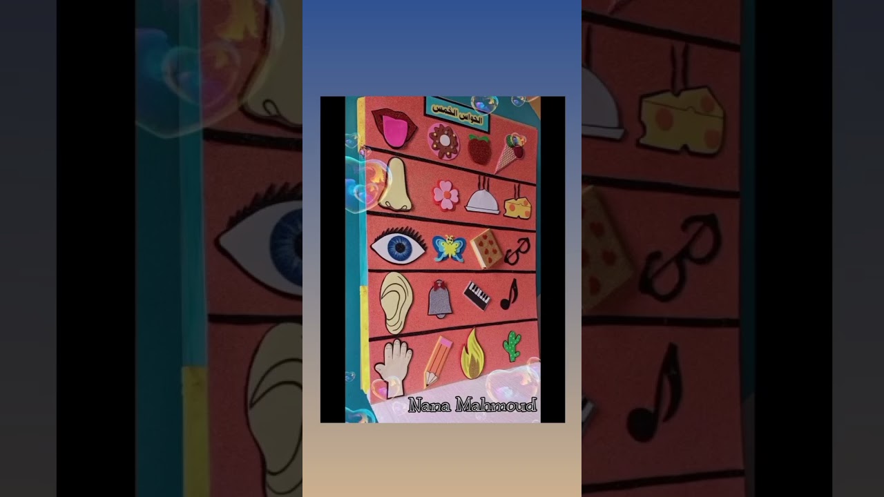 five senses. DIY easy paper craft ideas. how to make chart on five senses for preschoolers #craft