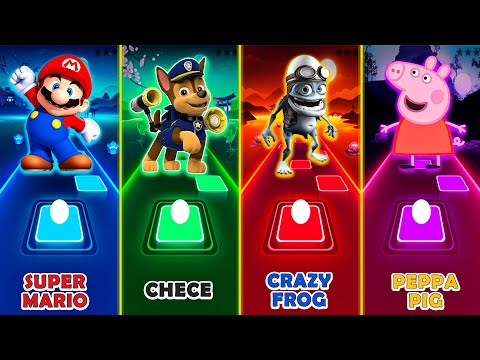 Super Mario Vs Chease Paw Patrol Vs Crazy Frog Vs Peppa Pig -Tiles Hop EDM Rush!