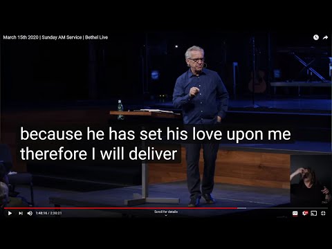 Bill Johnson about discipline of ongoing resetting of our affection on GOD