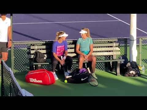 Anna Kalinskaya vs Katie Boulter: Stunning Female Tennis Players in Practice #WTA #IndianWells 53