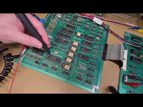 Kapow's Galaga Arcade PCB Repair part2 - Video Board & Start-up Noise