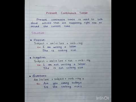 Present Continuous Tense (Simple Explanation #basicenglish #english  #presentcontinuoustense