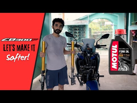 How I tried to Soften My CB300F's Front Suspension Using this Motul Fork Oil! But failed!