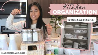 How To Organize Your Kitchen! QUARANTINE PROJECT | Storage and Hacks