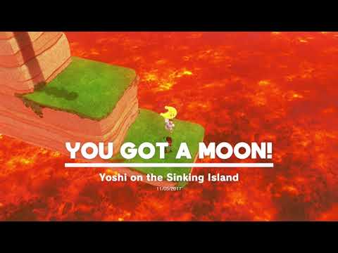 Dark Side Kingdom Power Moon 11 & 12 - Yoshi On The Sinking Island & Fruit Feast In The Magma Swamp