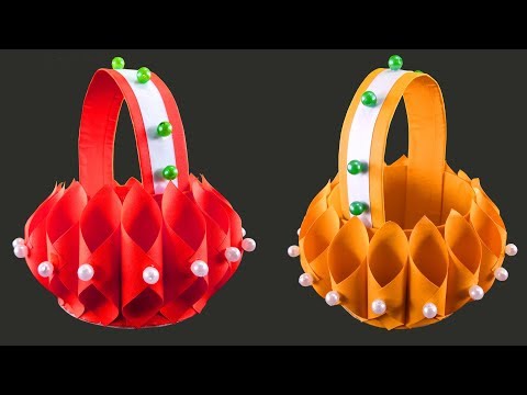 How To Make A Beautiful Paper Basket | DIY Paper Craft Video