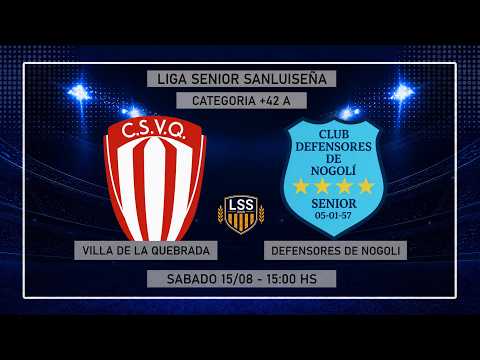 Liga Senior Sanluiseña | Categoría +42 A | Villa de la Quebrada Vs. Defensores de Nogolí