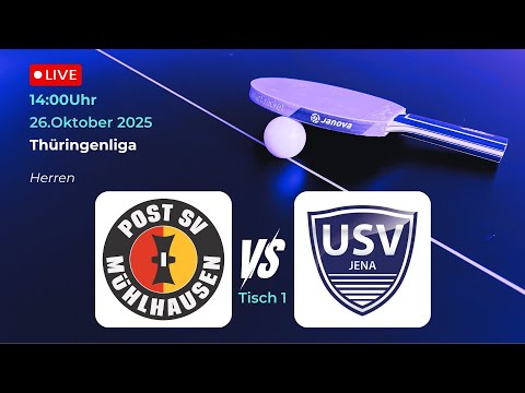 Post SV Mülhausen III vs. USV Jena III | Thüringenliga Tischtennis Saison 25/26 Tisch 1