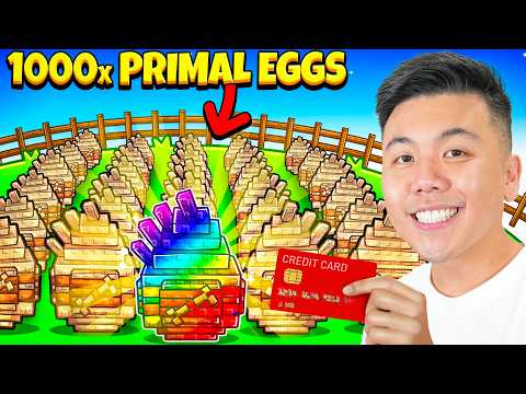 I Spent $10,000 To Hatch The RAREST Dinosaurs in Grow A Garden!